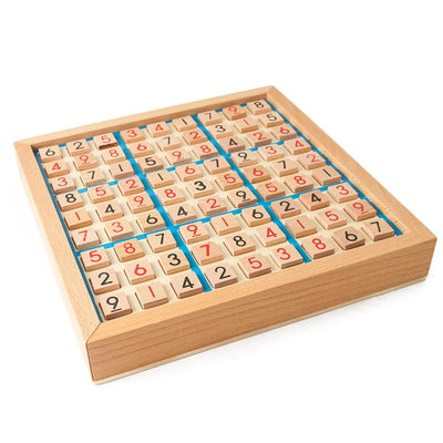 Fidtoy Jeu de société logique Sudoku en bois pour enfants et toute la famille