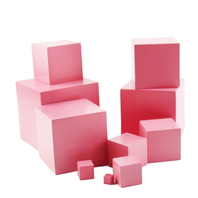 Fidtoy Pink Tower Montessori Sensorial Stacking Toy for Kids