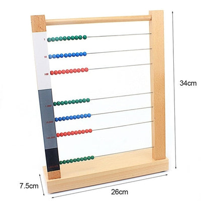 Fidtoy Abacus Counter Wooden Montessori Math Toy