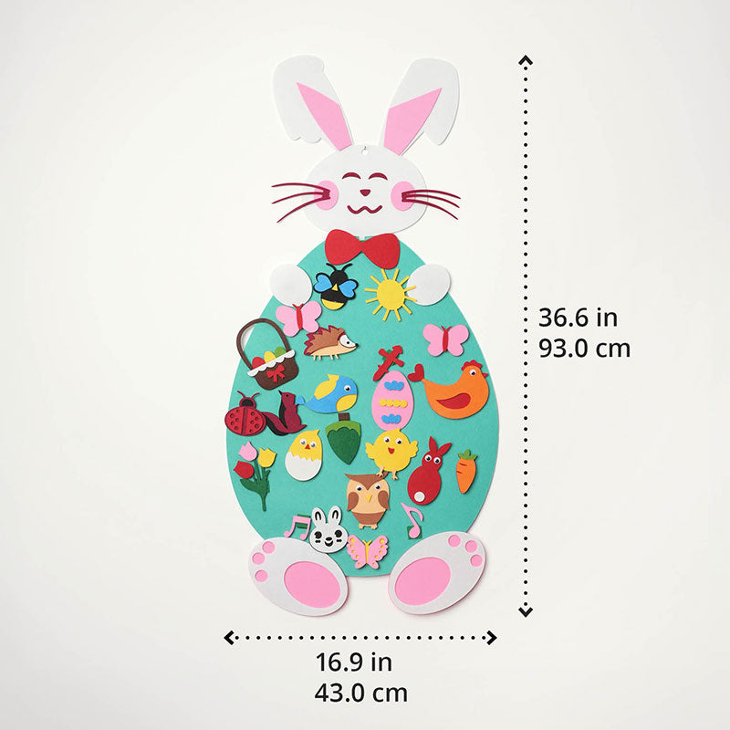 Fidtoy Conejo de Fieltro de Actividad para Pared para Niños de 1+ Decoración de Pascua