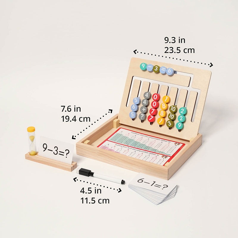 Fidtoy Wooden Math and Spelling Learning Game for Kids – Montessori Educational Toy 3+