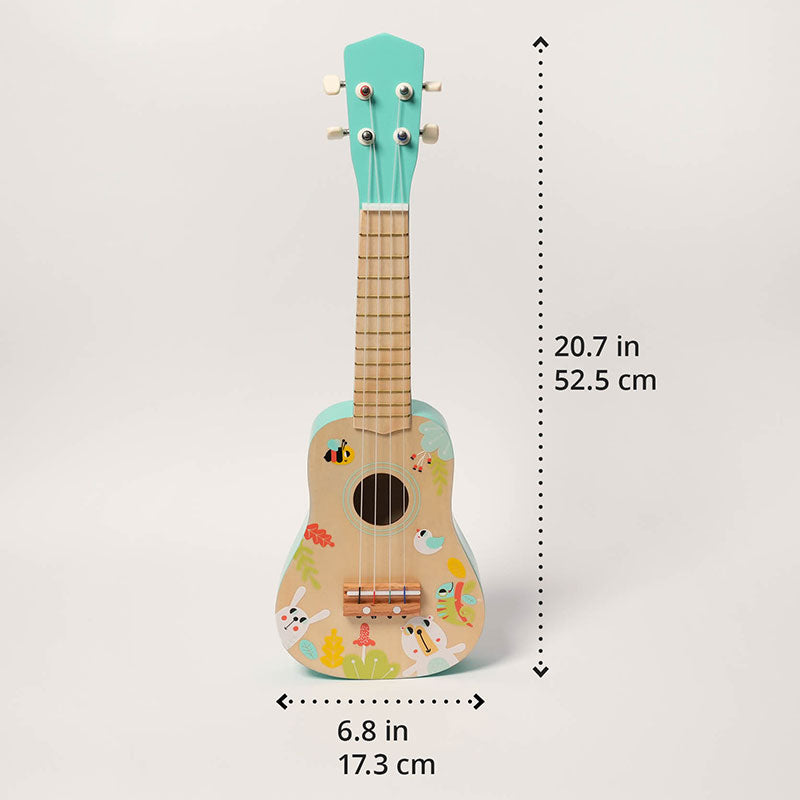 Fidtoy Ukulélé en Bois pour Enfants – Instrument de Musique Jouet pour Débutants dès 3 Ans