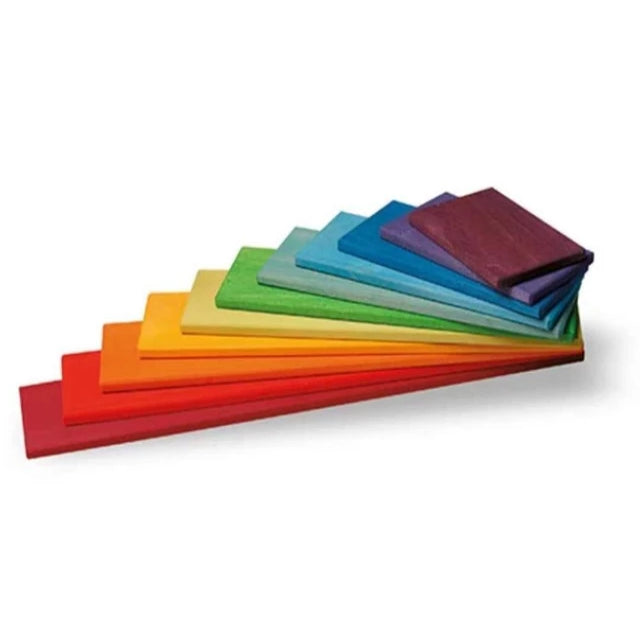 Fidtoy Wooden Rainbow Rectangle Open-Ended Building Toy 3+