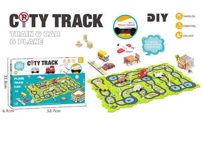 Tren Urbano de Vías – Set de 18 Piezas - Bacha Toys