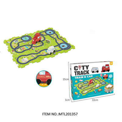 Tren Urbano de Vías – Set de 18 Piezas - Bacha Toys