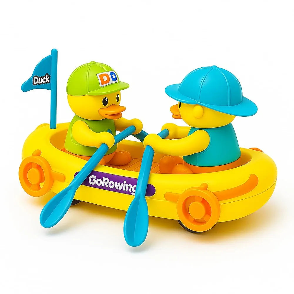 Bump & Go Duck Boat Toy with Music & Lights | Bacha Toys