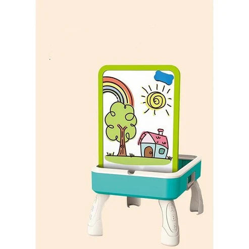 Fidtoy Table de construction multifonctionnelle 3 en 1, mallette, table de construction portable en plastique et ensemble de planches à dessin, jouet créatif pour la motricité fine, 3 ans et plus