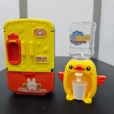 Dispensador de agua con forma de pato y mini refrigerador - Bacha Toys