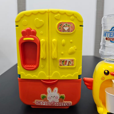 Dispensador de agua con forma de pato y mini refrigerador - Bacha Toys