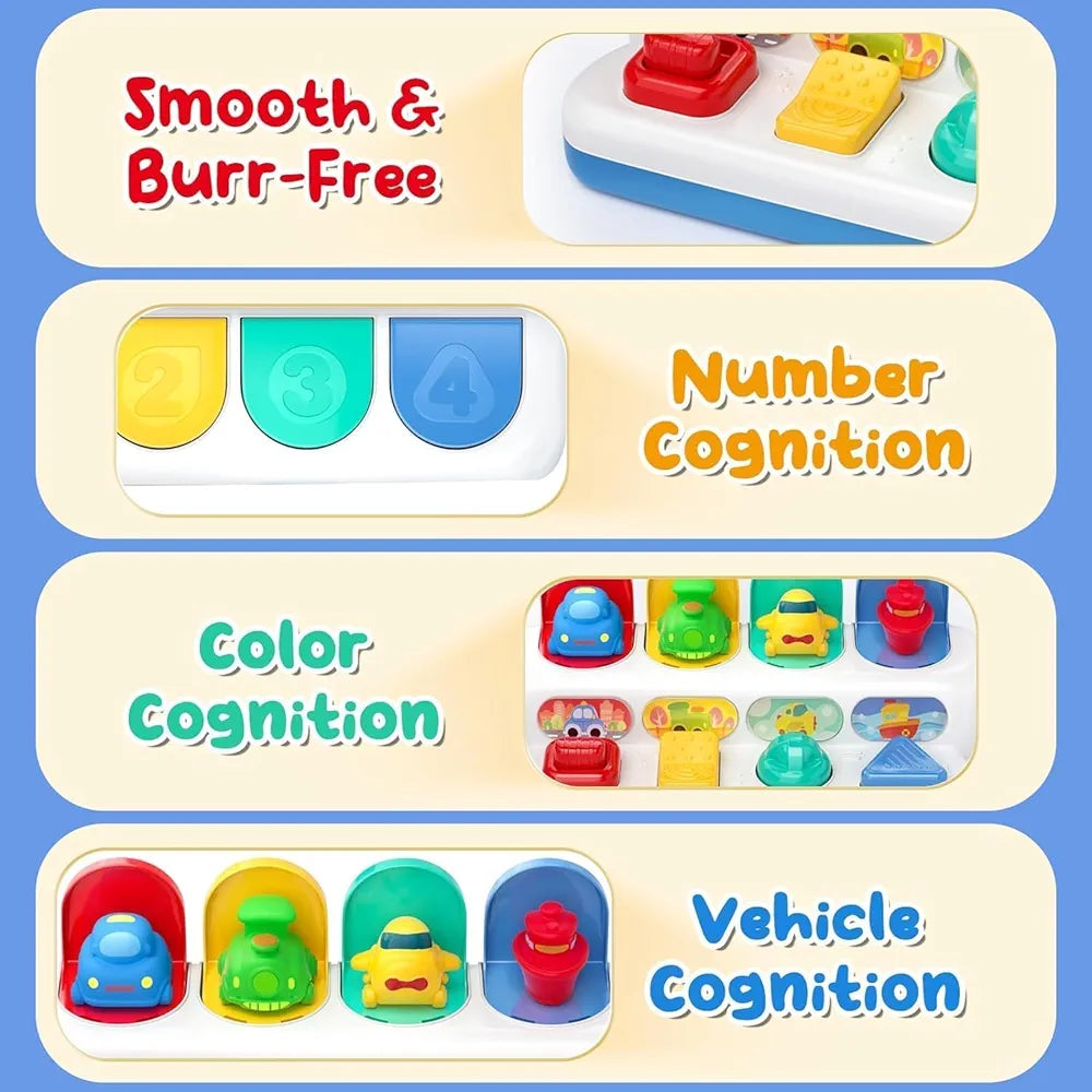Vehículos pop-up – Juguete de educación temprana para un aprendizaje feliz y un juego imaginativo | Bacha Toys