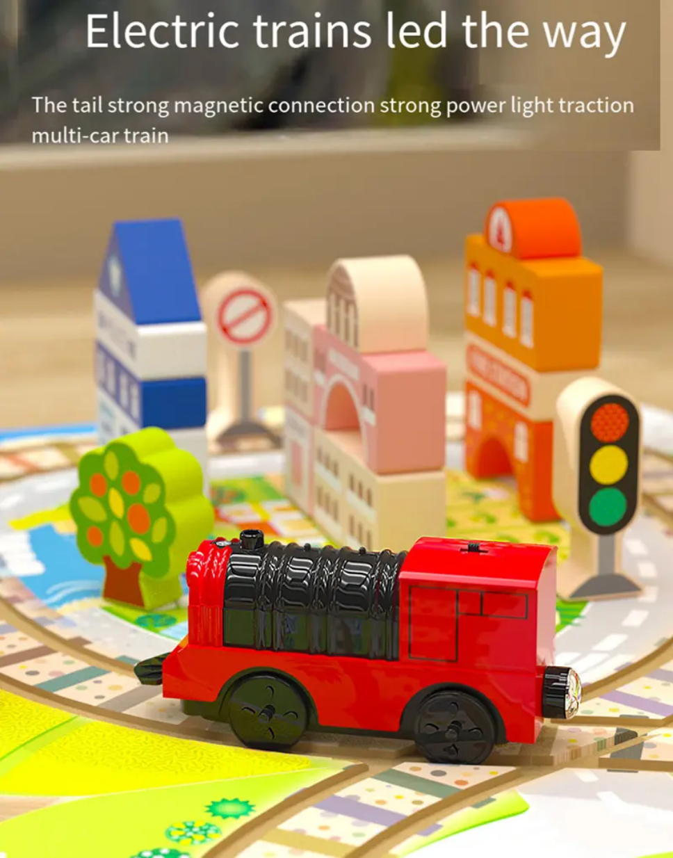Train Track Montessori Wooden Blocks