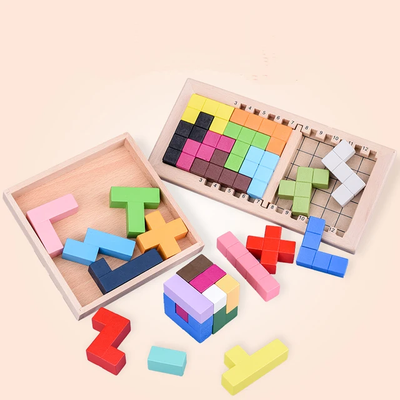 Fidtoy Wooden Tetris Puzzle for Kids