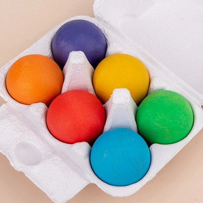 6 boules en bois de tilleul de qualité supérieure, styles assortis
