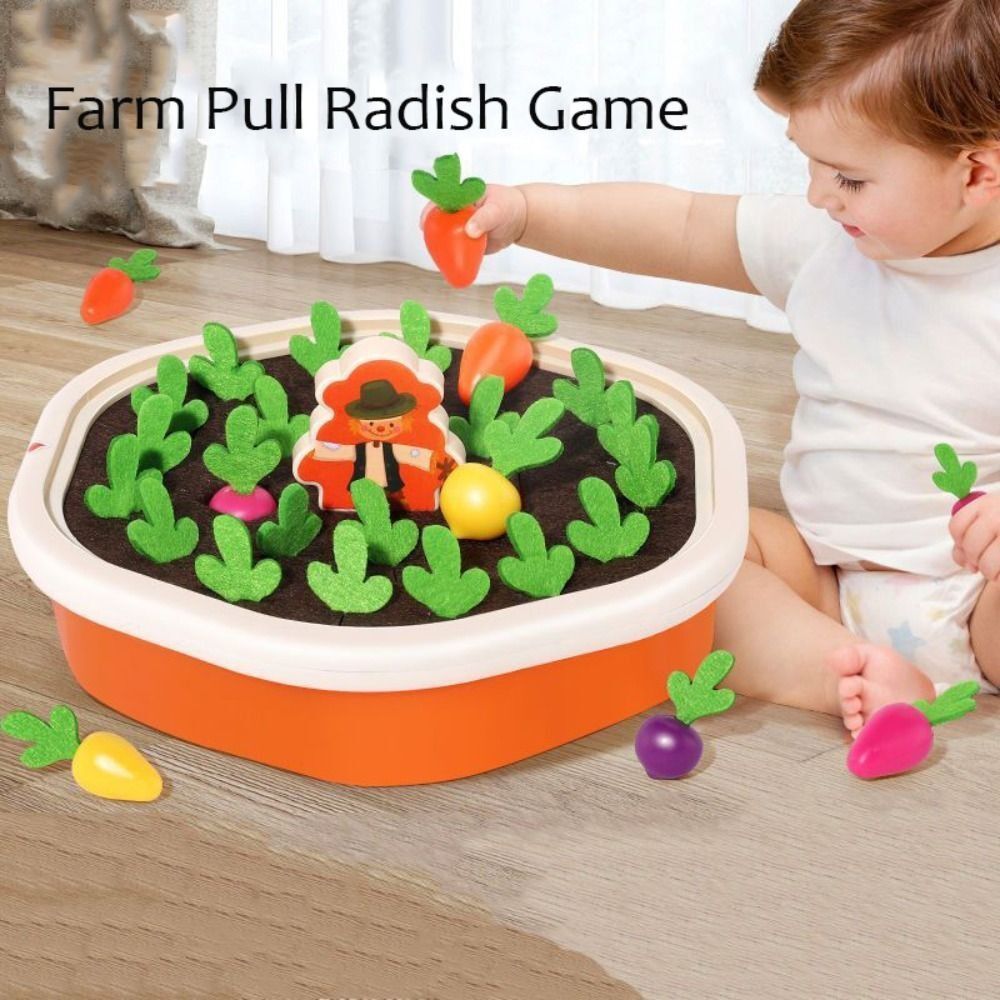Fidtoy Radish Farm Carrot Pulling Memory Game for Kids