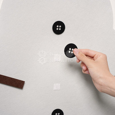 Jouet mural d'activités Fidtoy bonhomme de neige de Noël pour les tout-petits – Ensemble de jeu décoratif de Noël en feutre