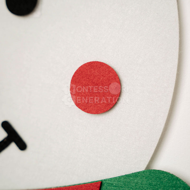 Jouet mural d'activités Fidtoy bonhomme de neige de Noël pour les tout-petits – Ensemble de jeu décoratif de Noël en feutre