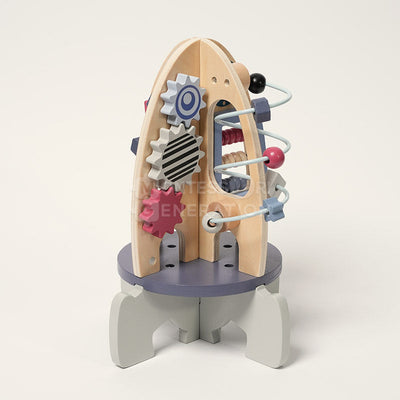 Fidtoy Wooden Rocket Activity Toy for Toddlers – STEM Multi Activity Learning Toy Age 1+