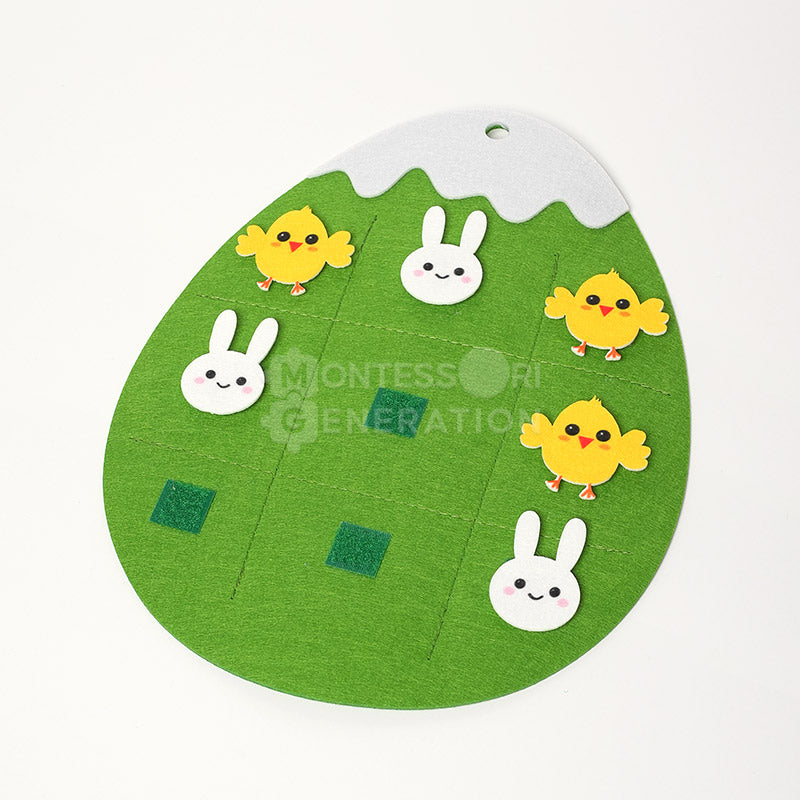 Fidtoy Conejo de Fieltro de Actividad para Pared para Niños de 1+ Decoración de Pascua
