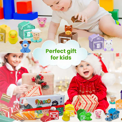 Fidtoy Montessori Farm Animal Set for Toddler Learning (20pcs)