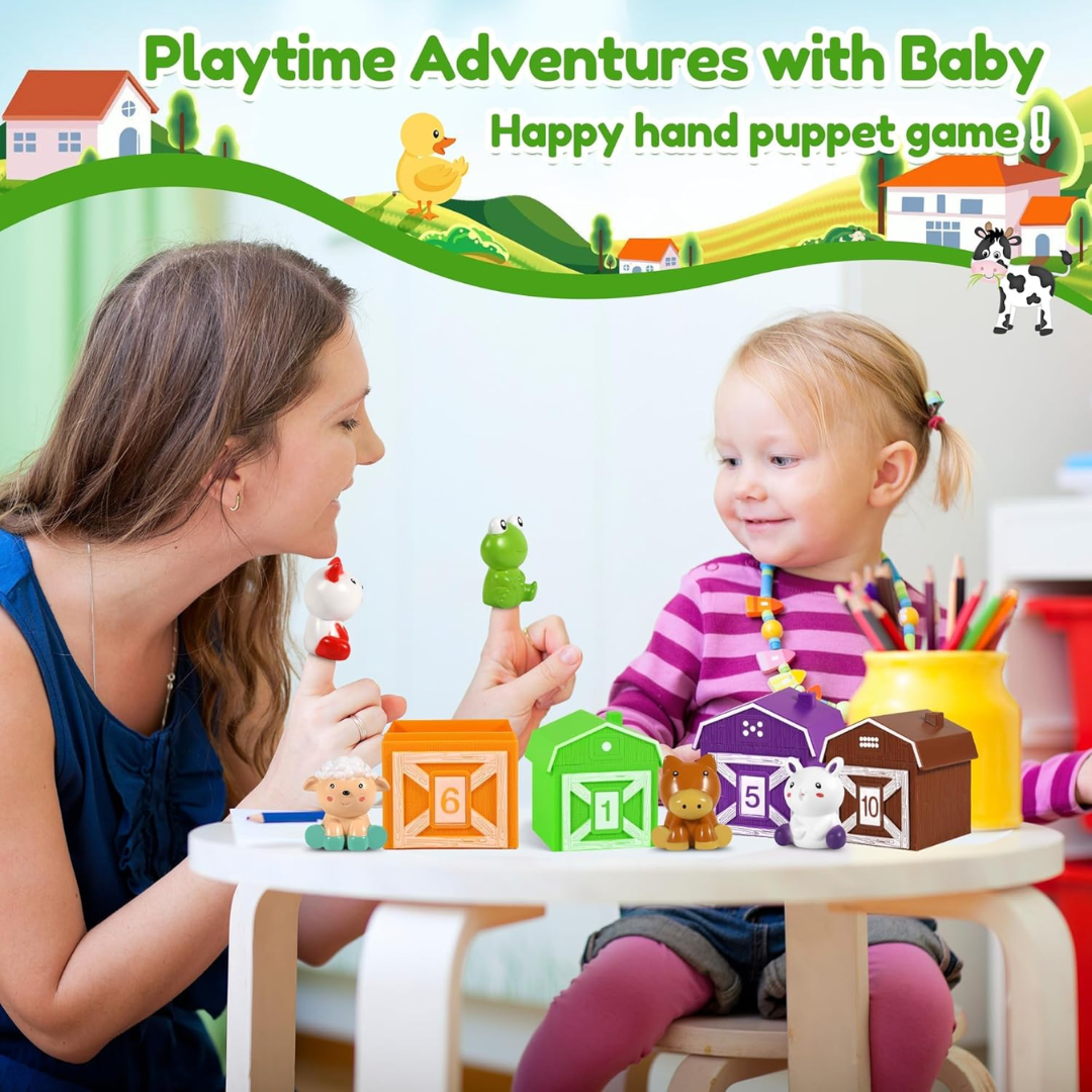 Fidtoy Montessori Farm Animal Set for Toddler Learning (20pcs)