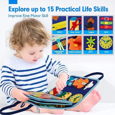 Fidtoy 8-in-1 Activity Board – Handbag Shaped Learning Toy for Toddlers 2+