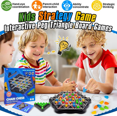 Fidtoy Chain Triangle Chess Family Strategy Game for Kids