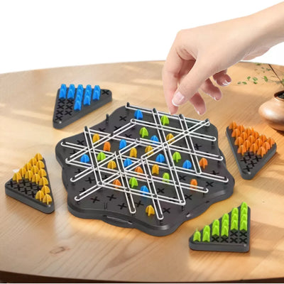 Fidtoy Chain Triangle Chess Family Strategy Game for Kids