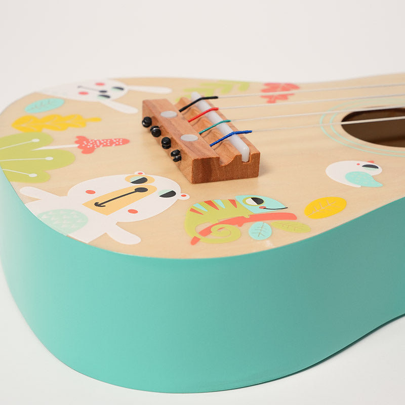 Fidtoy Ukulélé en Bois pour Enfants – Instrument de Musique Jouet pour Débutants dès 3 Ans