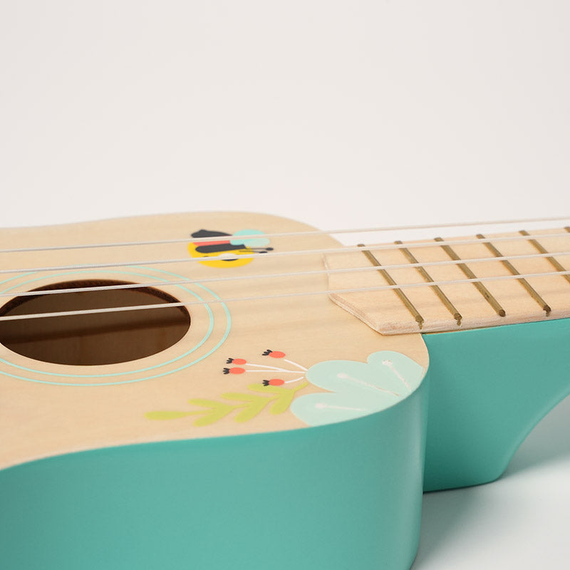 Fidtoy Ukulélé en Bois pour Enfants – Instrument de Musique Jouet pour Débutants dès 3 Ans
