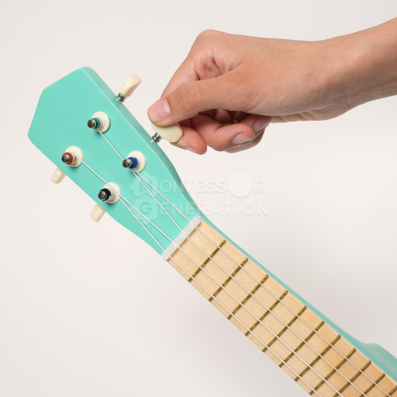 Fidtoy Ukulélé en Bois pour Enfants – Instrument de Musique Jouet pour Débutants dès 3 Ans