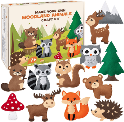 Kit de couture animaux en bois pour enfants