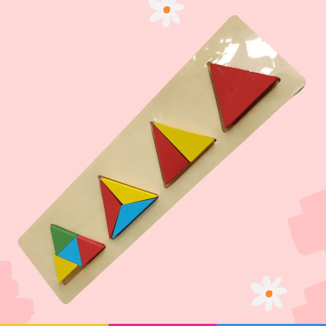 Tableau de puzzle en bois avec formes de fractions 3D - Choisissez 1 planche