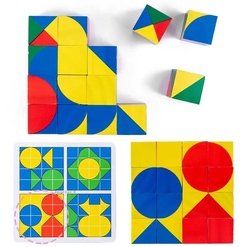 Wooden 3D Puzzle Pixy Cubes Block Game
