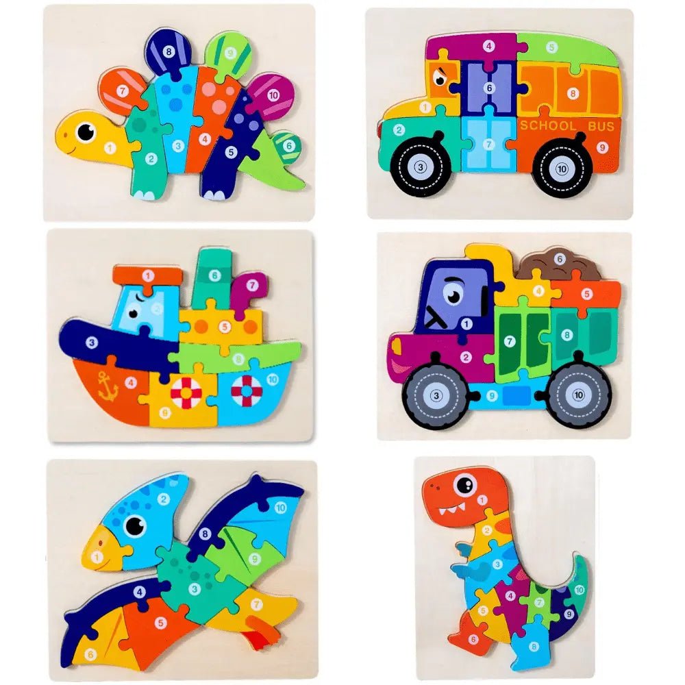 Puzzle en bois animaux | Jouets éducatifs d'apprentissage sensoriel pour le développement précoce Puzzles en bois - Choisissez-en 1