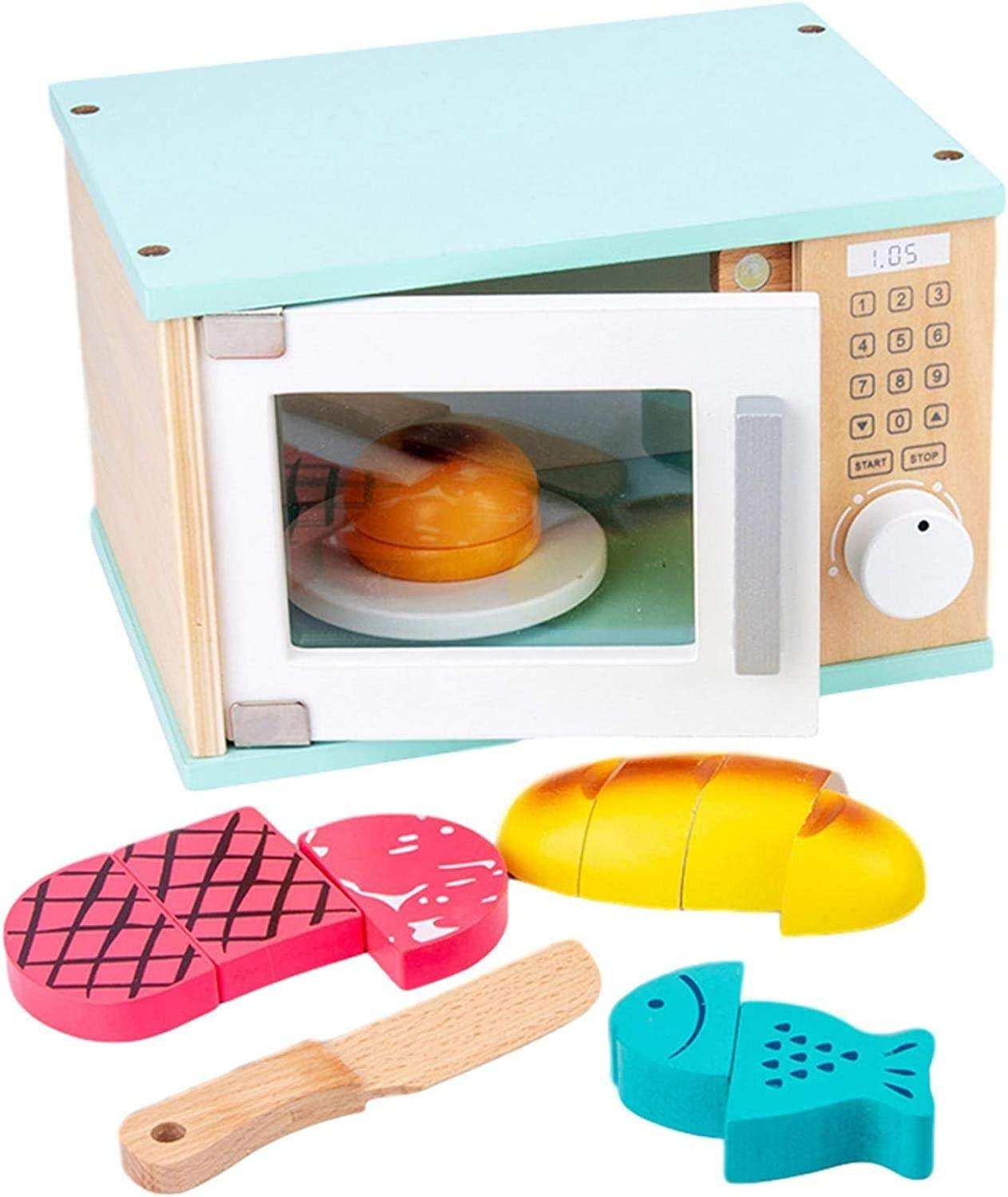 Jouet four à micro-ondes en bois pour enfants
