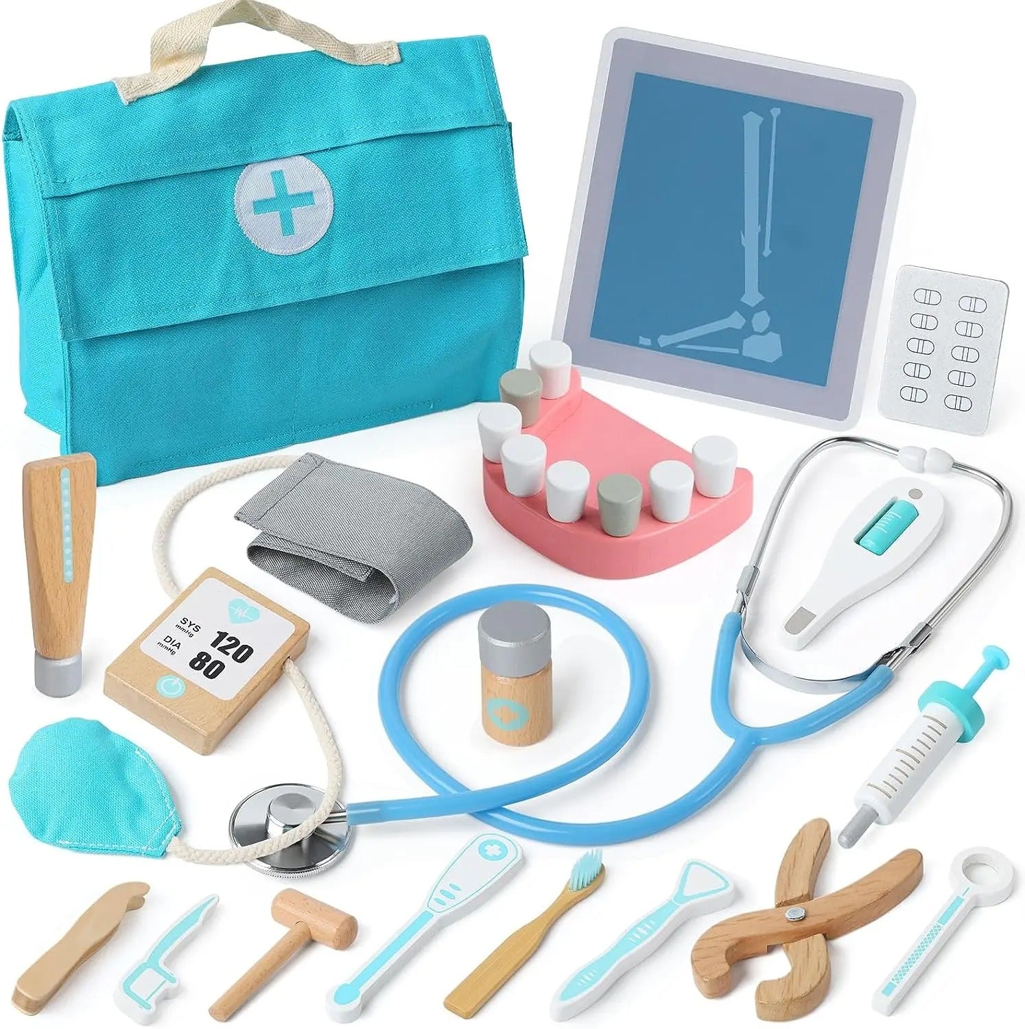 Trousse de docteur en bois Le docteur de garde
