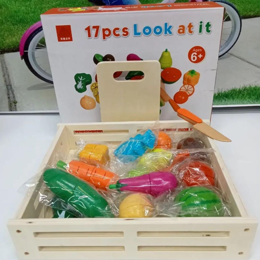 Jouets de cuisine et d'apprentissage en bois de fruits et légumes magnétiques à découper