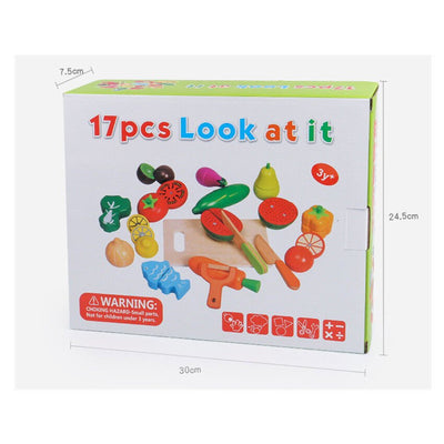 Jouets de cuisine et d'apprentissage en bois de fruits et légumes magnétiques à découper
