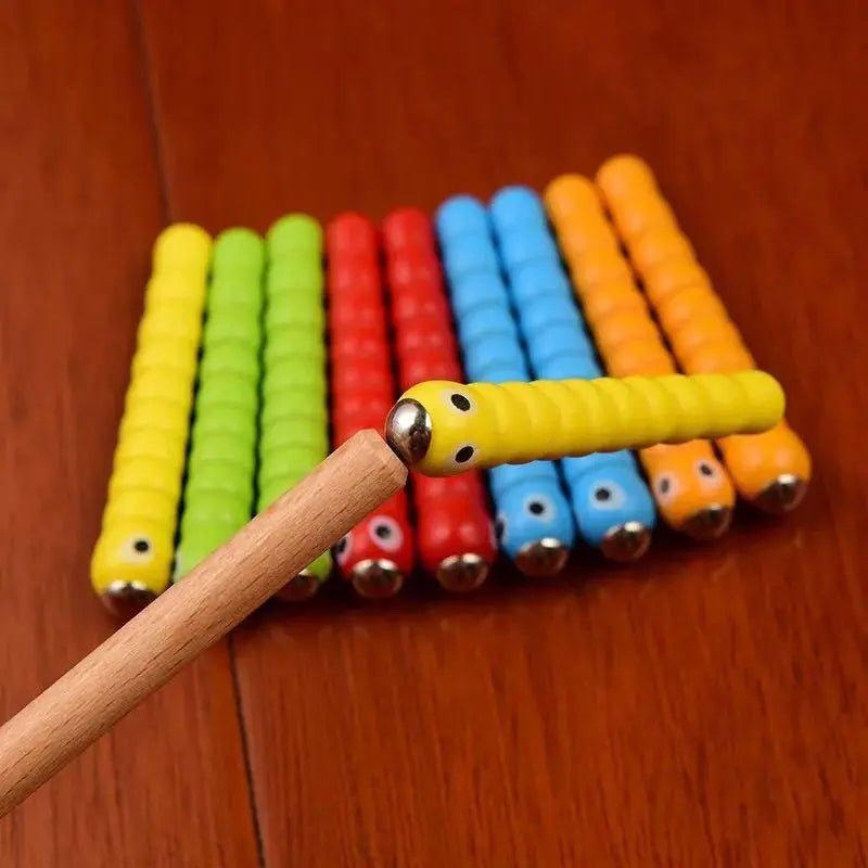 Wooden Magnetic Toy |  Bug Catching Game Toy | Kids Montessori Toy