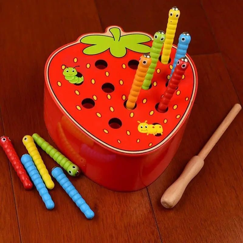 Wooden Magnetic Toy |  Bug Catching Game Toy | Kids Montessori Toy