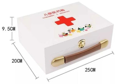 Trousse de premiers secours en bois Kit docteur