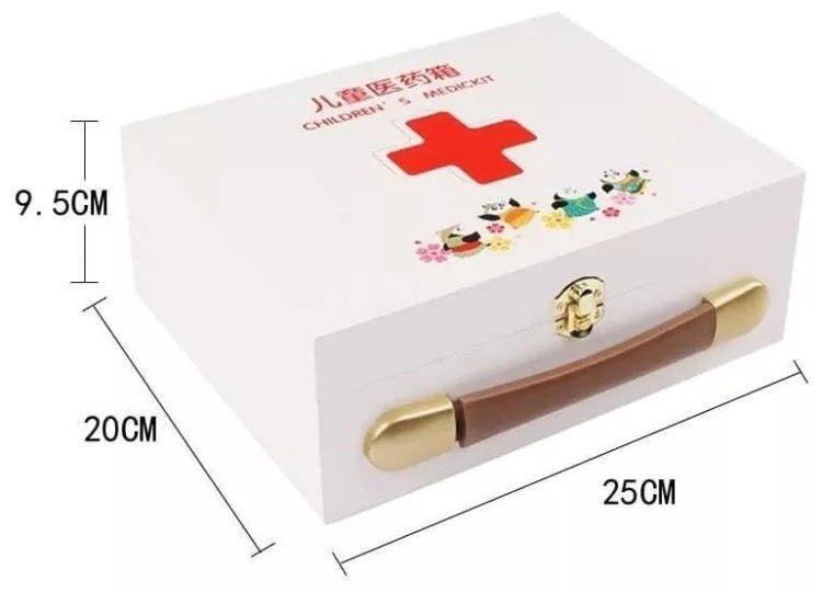 Trousse de premiers secours en bois Kit docteur