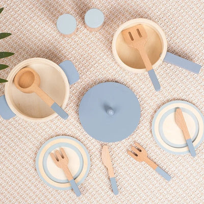 Jouets de cuisine en bois pour enfants, mini-ustensiles de cuisine, casserole, poêle, jeu d'imitation, jouets éducatifs pour filles