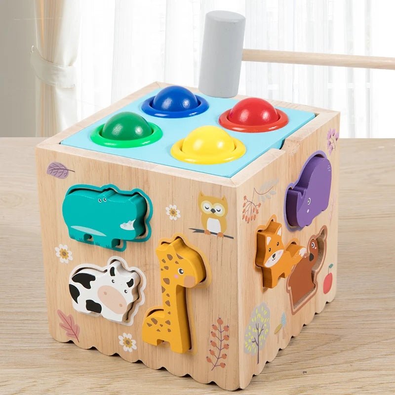 Jouet d'éveil et d'activités Montessori 8 en 1 en bois pour enfants