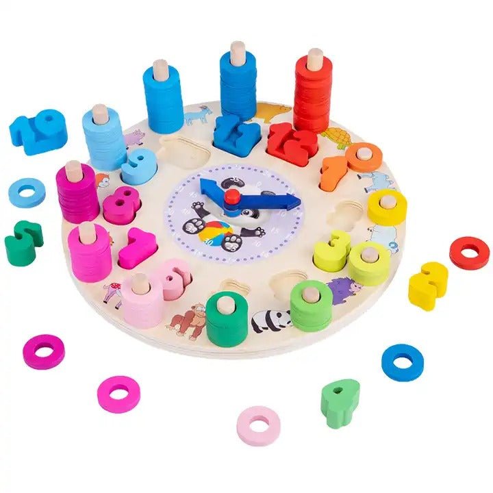 Wooden Number Counting Clock