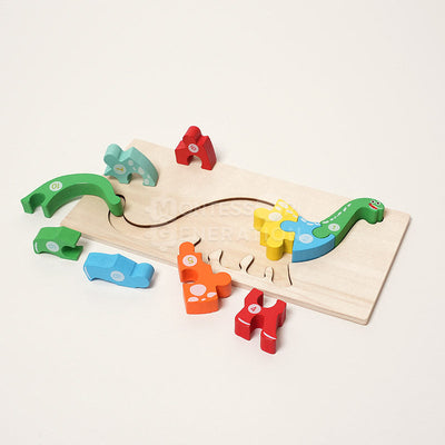 Fidtoy Wooden Animal Puzzle Set for Toddlers – 4 Pack Kids Shape Matching Puzzle Toy