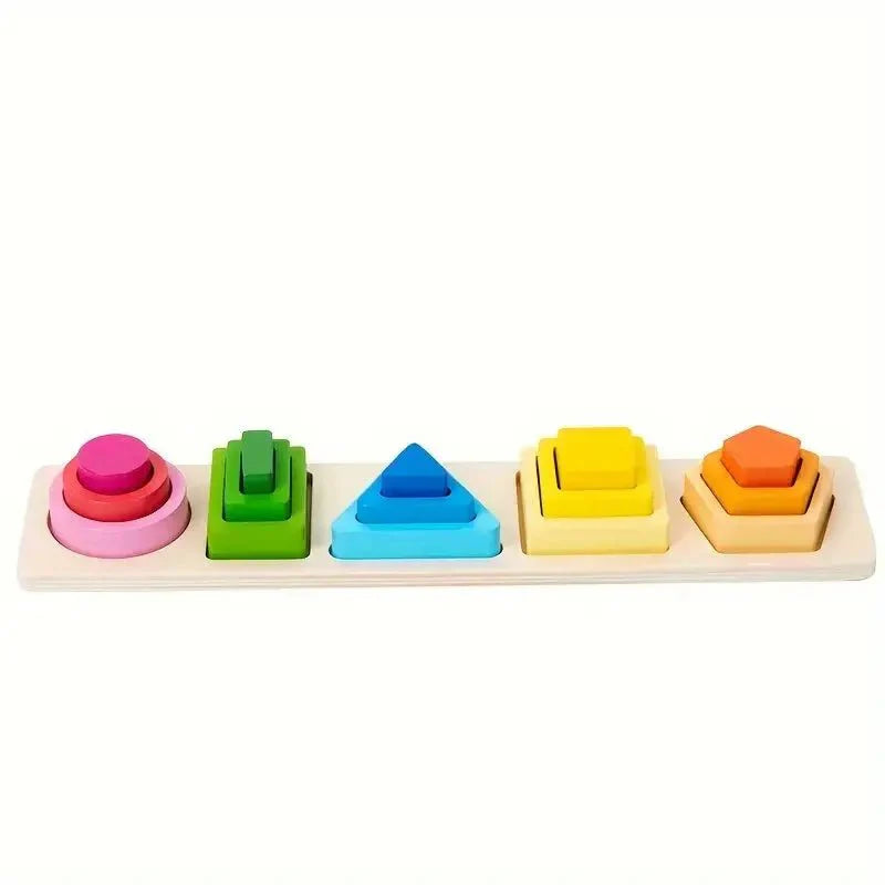 Jouets de tri et d'empilage en bois, Empileur de formes, Cadeaux de tri de formes pour la reconnaissance des couleurs