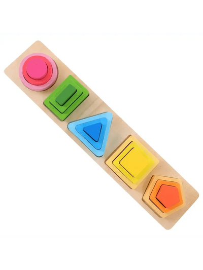 Jouets de tri et d'empilage en bois, Empileur de formes, Cadeaux de tri de formes pour la reconnaissance des couleurs