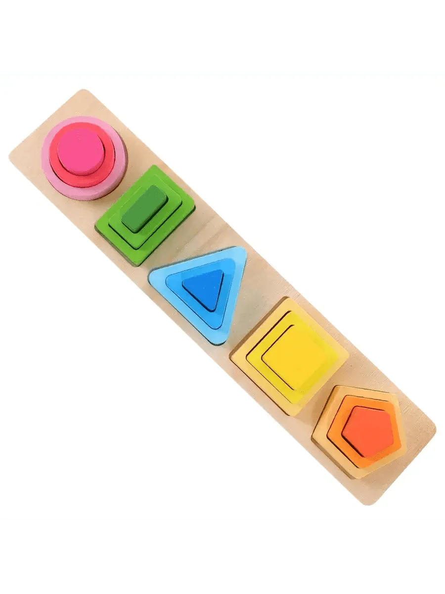 Jouets de tri et d'empilage en bois, Empileur de formes, Cadeaux de tri de formes pour la reconnaissance des couleurs