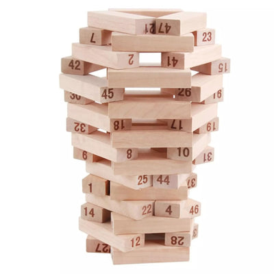 Tour en bois Ze-nga | Jouet Montessori de blocs d'équilibre en bois